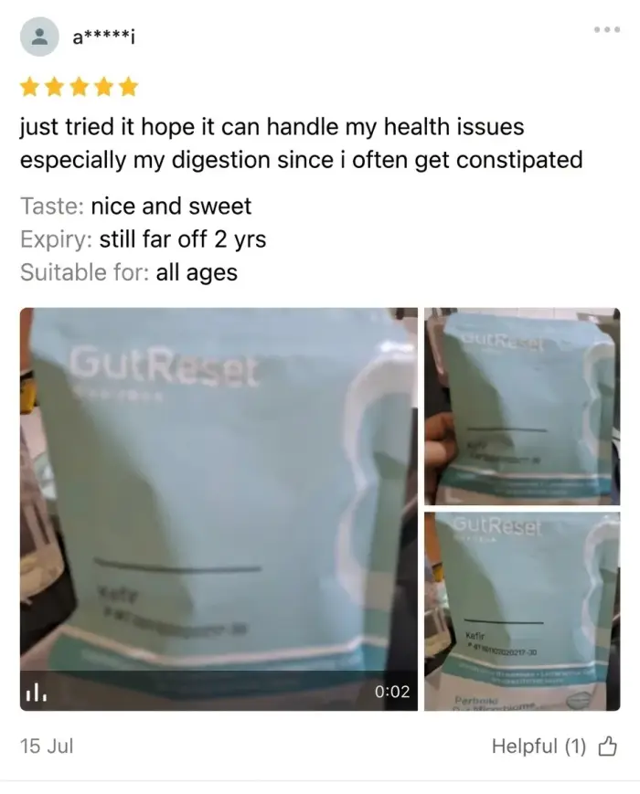 GutReset customer testimonial