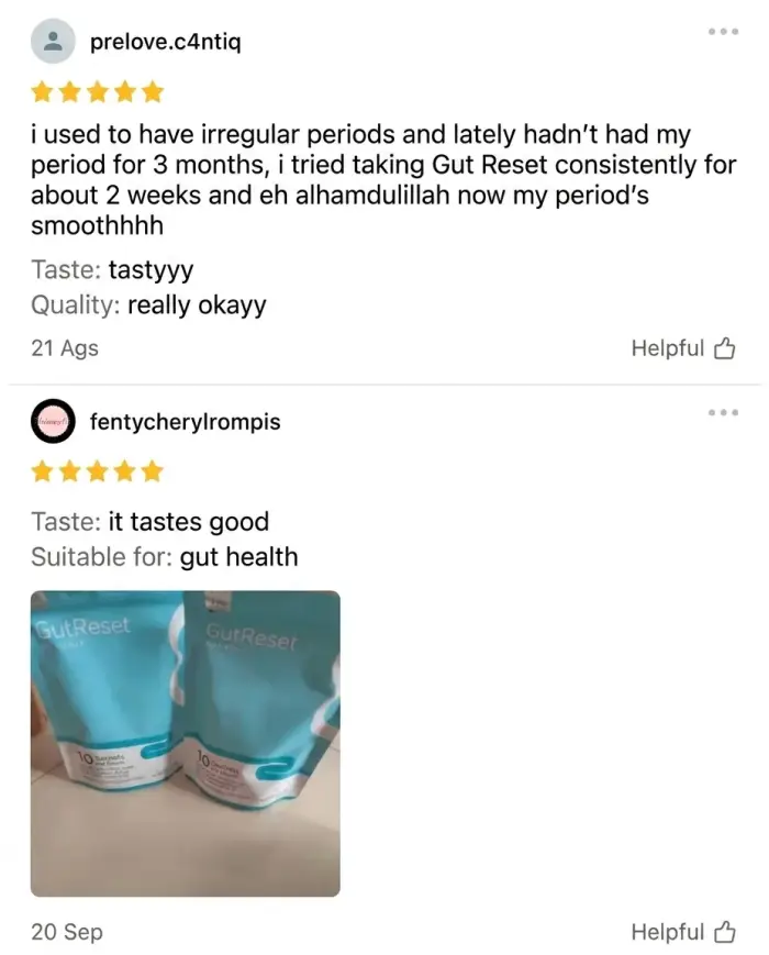 GutReset customer testimonial