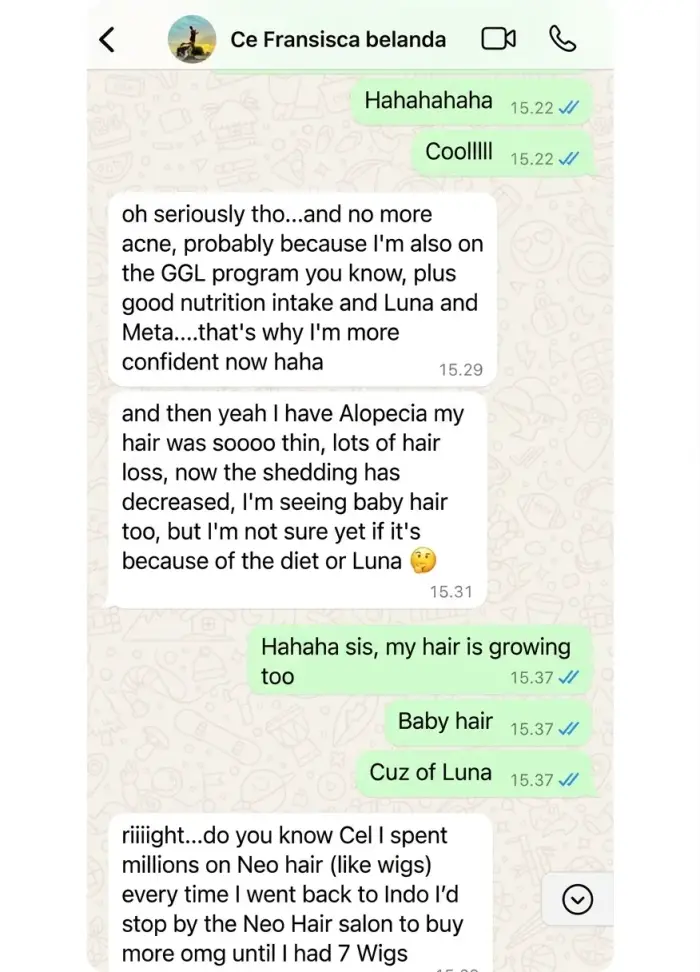 BloomLab probiotic routine customer result