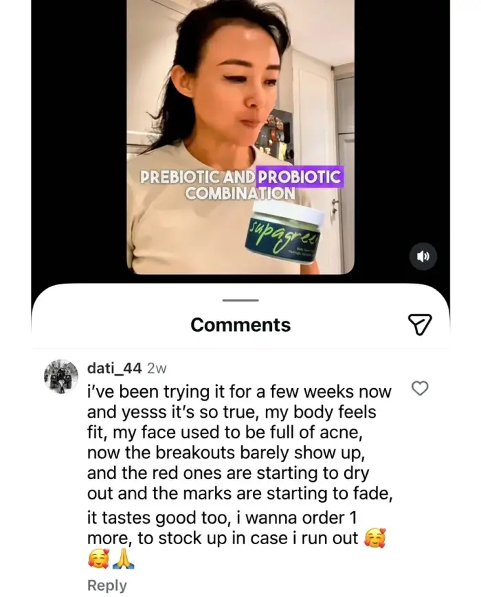 Supagreen customer testimonial 2