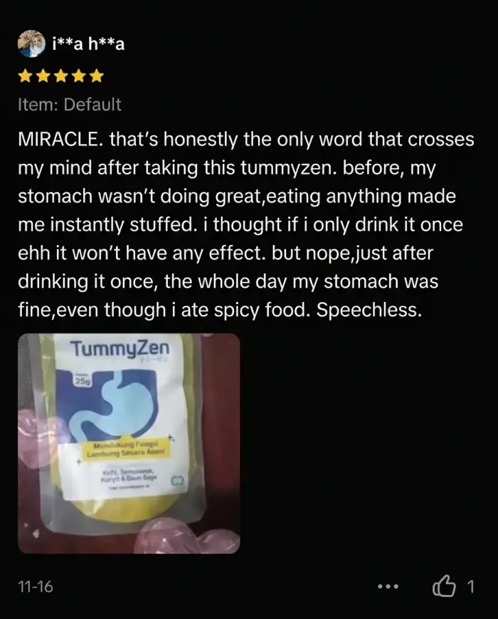 TummyZen customer review 8